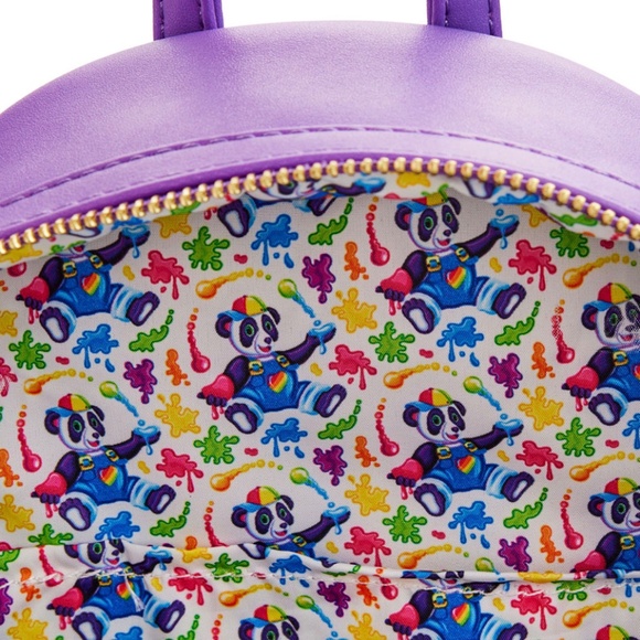 Loungefly Lisa Frank Panda Painter Cosplay Backpack/Wallet Set - Picture 7 of 14